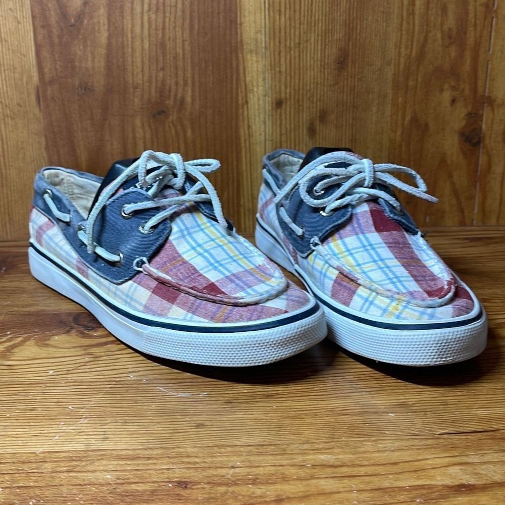 Sperry Plaid Women’s Top Sider Boat Shoe Loafers size 7.5